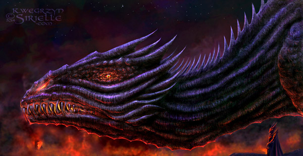 Balerion the Black Dread of 'A Song of Ice and Fire' by G.R.R. Martin