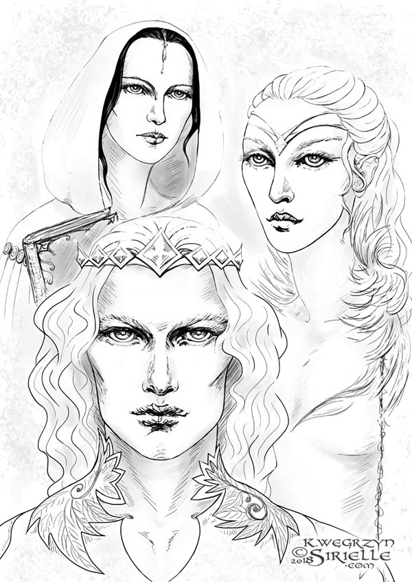 Finarfin, Idril Celebrindal and Anairë (The Silmarillion)